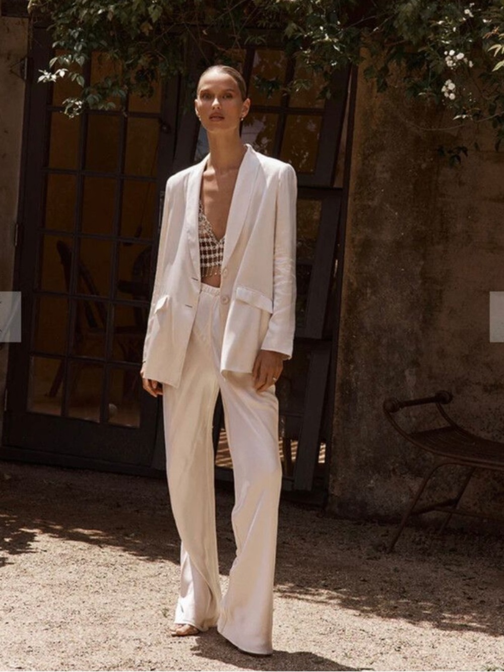 Dissh Aisle Pearl Satin Pants - Size 6